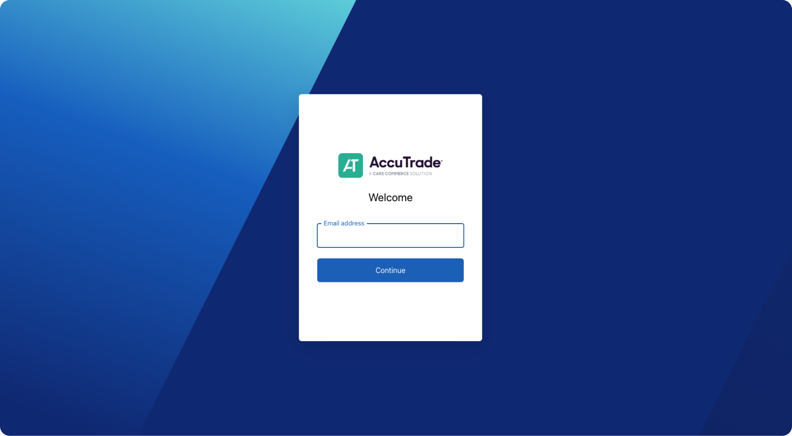 computer screen with Accutrade login screen.