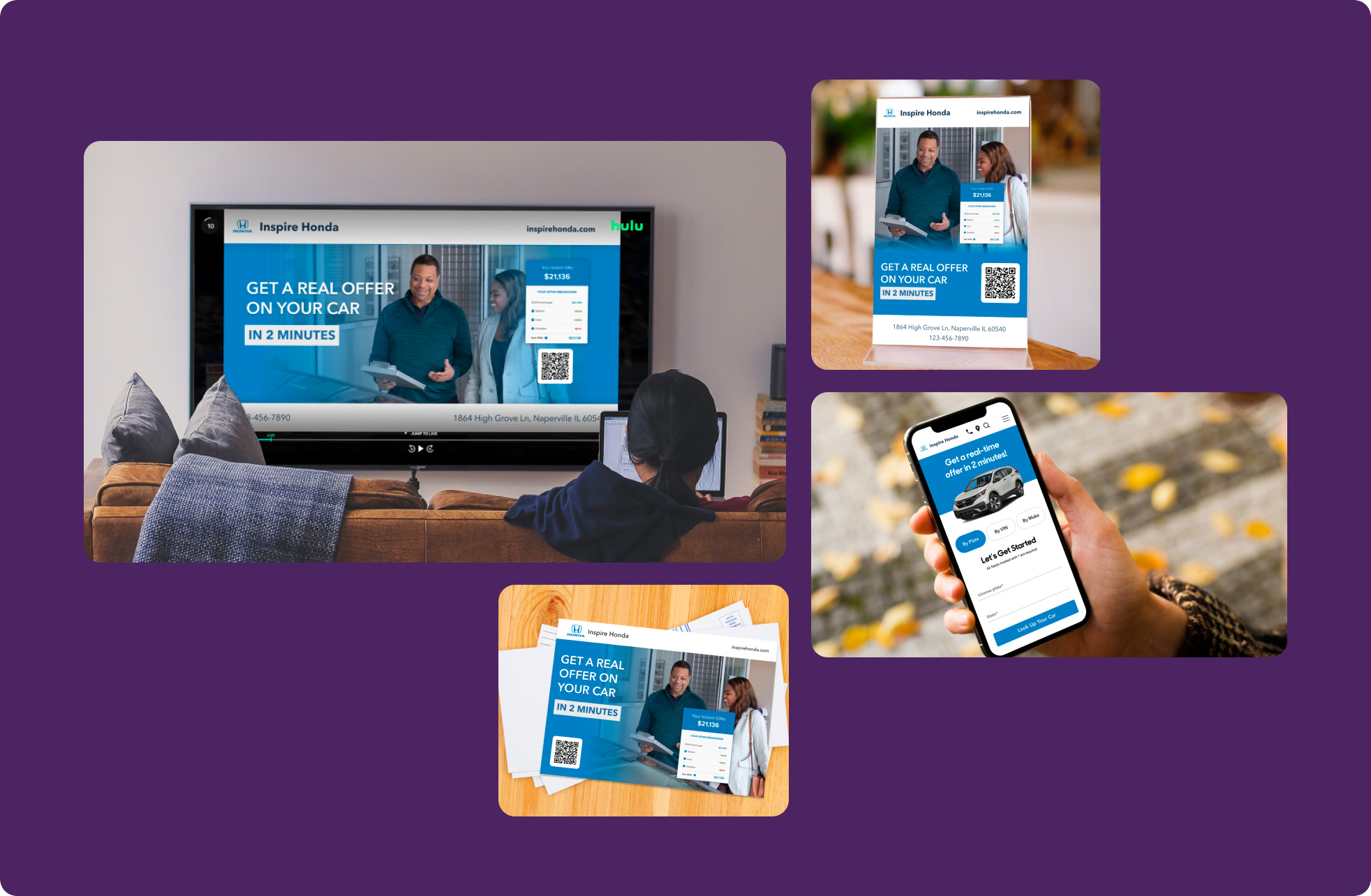 various advertising channels showing Accutrade QR code.